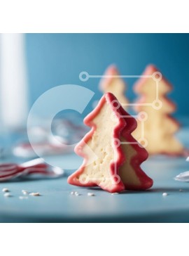 Σετ των 2 Intra Συλλεκτικό Ξύλινο Παζλ Plywood  4mm - Λαχταριστά μπισκότα χριστουγεννιάτικου δέντρου για την περίοδο των γιορτών Σε Ξύλινο Κουτί - Διαστάσεις: 10x10 cm – 25 κομμάτια