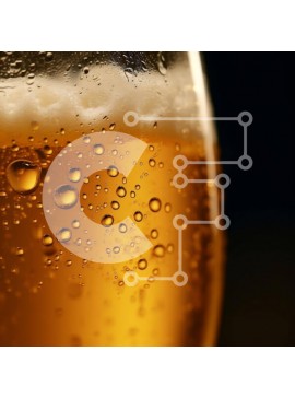 Σετ των 2 Intra Συλλεκτικό Ξύλινο Παζλ Plywood  4mm - Ποτήρι μπύρα με φυσαλίδες και σταγόνες νερού Σε Ξύλινο Κουτί - Διαστάσεις: 10x10 cm – 25 κομμάτια