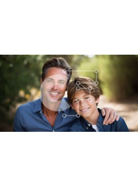 Intra Συλλεκτικό Ξύλινο Παζλ Plywood  4mm - Πατέρας και γιος απολαμβάνουν χρόνο μαζί στο δάσος Σε Ξύλινο Κουτί - Διαστάσεις Puzzle: 10x10 cm – 25 κομμάτια