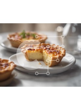 Σετ των 2 Intra Συλλεκτικό Ξύλινο Παζλ Plywood  4mm - Νόστιμες μίνι πίτες με καφέ ή τσάι Σε Ξύλινο Κουτί - Διαστάσεις: 10x10 cm – 25 κομμάτια