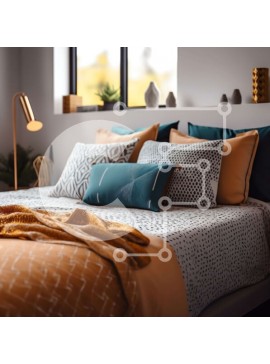 Intra Συλλεκτικό Ξύλινο Παζλ Plywood  4mm - Χαλαρωτική εικόνα ενός μοντέρνου υπνοδωματίου με άνετο κρεβάτι και φυσικό φως Σε Ξύλινο Κουτί - Διαστάσεις Puzzle: 10x10 cm – 25 κομμάτια