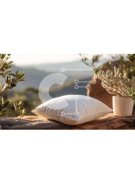 Intra Συλλεκτικό Ξύλινο Παζλ Plywood  4mm - Γραφική θέα με λευκό μαξιλάρι και βουνά Σε Ξύλινο Κουτί - Διαστάσεις: 10x10 cm – 25 κομμάτια