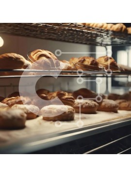 Σετ των 2 Intra Συλλεκτικό Ξύλινο Παζλ Plywood  4mm - Αρτοποιείο με Ράφια Αρτοσκευασμάτων Σε Ξύλινο Κουτί - Διαστάσεις: 10x10 cm – 25 κομμάτια