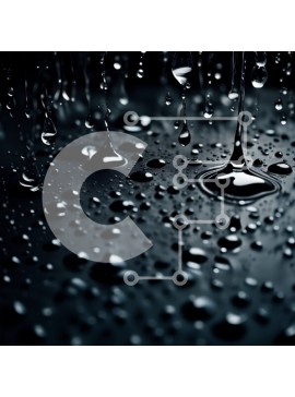 Intra Συλλεκτικό Ξύλινο Παζλ Plywood  4mm - Όμορφη κινηματογράφηση σε πρώτο πλάνο σταγονιδίων νερού σε σκοτεινή επιφάνεια Σε Ξύλινο Κουτί - Διαστάσεις: 10x10 cm – 25 κομμάτια