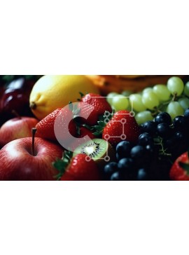 Σετ των 2 Intra Συλλεκτικό Ξύλινο Παζλ Plywood  4mm - Επιλογή φρέσκων φρούτων για μια υγιεινή διατροφή Σε Ξύλινο Κουτί - Διαστάσεις: 10x10 cm – 25 κομμάτια