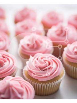 Σετ των 2 Intra Συλλεκτικό Ξύλινο Παζλ Plywood  4mm - Pink Cupcakes με Μοναδικά Σχήματα και Pink Frosting Σε Ξύλινο Κουτί - Διαστάσεις: 10x10 cm – 25 κομμάτια