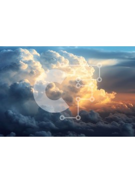 Intra Συλλεκτικό Ξύλινο Παζλ Plywood  4mm - Σχηματισμός αιθέριου σύννεφου στο ηλιοβασίλεμα Σε Ξύλινο Κουτί - Διαστάσεις Puzzle: 10x10 cm – 25 κομμάτια