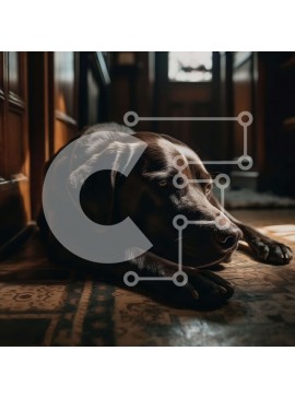 Intra Συλλεκτικό Ξύλινο Παζλ Plywood  4mm - Άνετη εικόνα ενός καφέ εργαστηρίου που κοιμάται στο ξύλινο πάτωμα Σε Ξύλινο Κουτί - Διαστάσεις: 10x10 cm – 25 κομμάτια