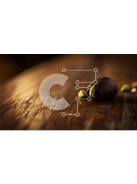 Σετ των 2 Intra Συλλεκτικό Ξύλινο Παζλ Plywood  4mm - Μπάρα σοκολάτας με φιστίκια σε ξύλινο τραπέζι Σε Ξύλινο Κουτί - Διαστάσεις: 10x10 cm – 25 κομμάτια