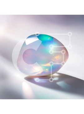 Σετ των 2 Intra Συλλεκτικό Ξύλινο Παζλ Plywood  4mm - Εκπληκτική εικόνα ενός πολύχρωμου πολύτιμου λίθου Opal Σε Ξύλινο Κουτί - Διαστάσεις: 10x10 cm – 25 κομμάτια