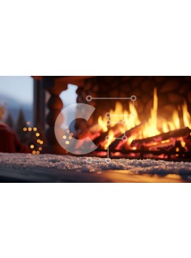 Intra Συλλεκτικό Ξύλινο Παζλ Plywood  4mm - Άνετο τζάκι με λαμπερές φλόγες Σε Ξύλινο Κουτί - Διαστάσεις Puzzle: 10x10 cm – 25 κομμάτια