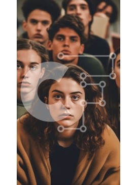 Intra Συλλεκτικό Ξύλινο Παζλ Plywood  4mm - Ομάδα νέων που συμμετέχουν σε σοβαρή συζήτηση Σε Ξύλινο Κουτί - Διαστάσεις Puzzle: 10x10 cm – 25 κομμάτια