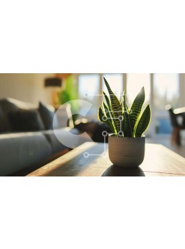 Intra Συλλεκτικό Ξύλινο Παζλ Plywood  4mm - Φυτό σε γλάστρα σε ξύλινο τραπέζι στο σαλόνι Σε Ξύλινο Κουτί - Διαστάσεις Puzzle: 10x10 cm – 25 κομμάτια