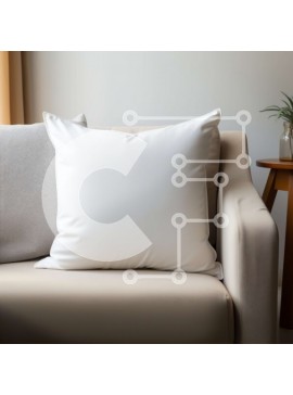 Intra Συλλεκτικό Ξύλινο Παζλ Plywood  4mm - Άνετο σαλόνι με λευκό μαξιλάρι σε μπεζ καναπέ Σε Ξύλινο Κουτί - Διαστάσεις Puzzle: 10x10 cm – 25 κομμάτια