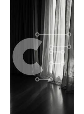 Intra Συλλεκτικό Ξύλινο Παζλ Plywood  4mm - Ασπρόμαυρο δωμάτιο με παράθυρο και καρέκλα με κουρτίνα Σε Ξύλινο Κουτί - Διαστάσεις Puzzle: 10x10 cm – 25 κομμάτια