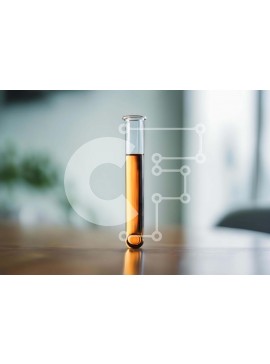 Intra Συλλεκτικό Ξύλινο Παζλ Plywood  4mm - Δοκιμαστικός σωλήνας με πορτοκαλί υγρό σε ξύλινο τραπέζι Σε Ξύλινο Κουτί - Διαστάσεις Puzzle: 10x10 cm – 25 κομμάτια