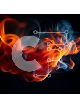 Intra Συλλεκτικό Ξύλινο Παζλ Plywood  4mm - Έντονη εικόνα μιας αναμμένης φωτιάς με λαμπερές πορτοκαλί και κόκκινες φλόγες Σε Ξύλινο Κουτί - Διαστάσεις: 10x10 cm – 25 κομμάτια