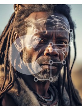 Intra Συλλεκτικό Ξύλινο Παζλ Plywood  4mm - Κομψό πορτρέτο ενός άνδρα με παραδοσιακά ρούχα και κοσμήματα Σε Ξύλινο Κουτί - Διαστάσεις Puzzle: 10x10 cm – 25 κομμάτια