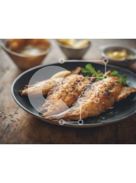 Σετ των 2 Intra Συλλεκτικό Ξύλινο Παζλ Plywood  4mm - Λαχταριστά τηγανητά φιλέτα ψαριού με λεμόνι και μαϊντανό Σε Ξύλινο Κουτί - Διαστάσεις: 10x10 cm – 25 κομμάτια