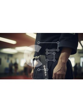 Intra Συλλεκτικό Ξύλινο Παζλ Plywood  4mm - Άνδρας στο στούντιο πολεμικών τεχνών Σε Ξύλινο Κουτί - Διαστάσεις Puzzle: 10x10 cm – 25 κομμάτια