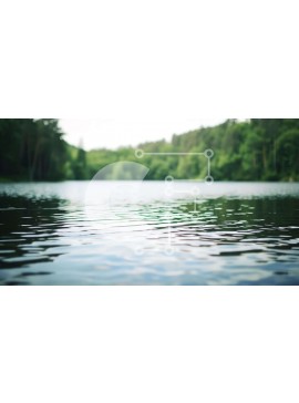 Intra Συλλεκτικό Ξύλινο Παζλ Plywood  4mm - Ήσυχη δασική λίμνη με καθαρά νερά και νησιά Σε Ξύλινο Κουτί - Διαστάσεις: 10x10 cm – 25 κομμάτια