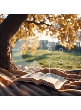 Intra Συλλεκτικό Ξύλινο Παζλ Plywood  4mm - Ανοιχτό βιβλίο κάτω από το δέντρο στη φύση Σε Ξύλινο Κουτί - Διαστάσεις: 10x10 cm – 25 κομμάτια