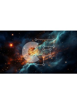 Intra Συλλεκτικό Ξύλινο Παζλ Plywood  4mm - Όμορφη εικόνα ενός πολύχρωμου νεφελώματος στο διάστημα Σε Ξύλινο Κουτί - Διαστάσεις Puzzle: 10x10 cm – 25 κομμάτια