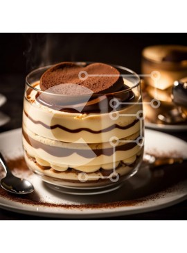 Σετ των 2 Intra Συλλεκτικό Ξύλινο Παζλ Plywood  4mm - Αφεθείτε στον Πλούτο του Κέικ Λάβας Σοκολάτας με Παγωτό Βανίλια Σε Ξύλινο Κουτί - Διαστάσεις: 10x10 cm – 25 κομμάτια