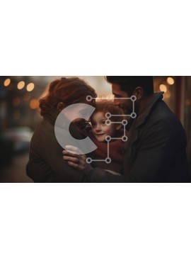 Intra Συλλεκτικό Ξύλινο Παζλ Plywood  4mm - Οικογενειακή αγκαλιά στην Urban Street Σε Ξύλινο Κουτί - Διαστάσεις Puzzle: 10x10 cm – 25 κομμάτια