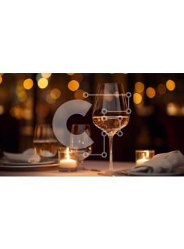 Σετ των 2 Intra Συλλεκτικό Ξύλινο Παζλ Plywood  4mm - Τραπεζαρία με ποτήρια κρασιού και κηροπήγια Σε Ξύλινο Κουτί - Διαστάσεις: 10x10 cm – 25 κομμάτια