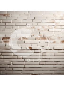 Intra Συλλεκτικό Ξύλινο Παζλ Plywood  4mm - Όμορφη εικόνα ενός ξεπερασμένου λευκού πηλού τοίχου από τούβλα Σε Ξύλινο Κουτί - Διαστάσεις Puzzle: 10x10 cm – 25 κομμάτια