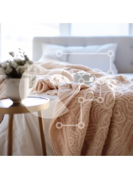 Intra Συλλεκτικό Ξύλινο Παζλ Plywood  4mm - Άνετη μπεζ κουβέρτα σε λευκό κρεβάτι με λευκά μαξιλάρια Σε Ξύλινο Κουτί - Διαστάσεις Puzzle: 10x10 cm – 25 κομμάτια