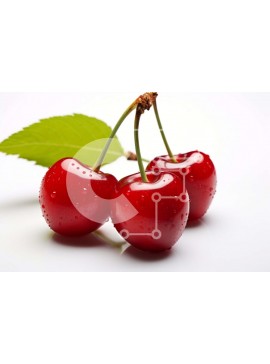 Σετ των 2 Intra Συλλεκτικό Ξύλινο Παζλ Plywood  4mm - Τρία κόκκινα κεράσια με σταγονίδια νερού Σε Ξύλινο Κουτί - Διαστάσεις: 10x10 cm – 25 κομμάτια