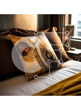 Intra Συλλεκτικό Ξύλινο Παζλ Plywood  4mm - Μαξιλάρι διαστημόπλοιου στο κρεβάτι ξενοδοχείου με θέα στην πόλη Σε Ξύλινο Κουτί - Διαστάσεις Puzzle: 10x10 cm – 25 κομμάτια