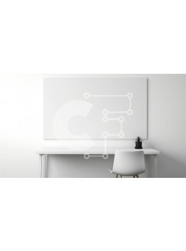 Intra Συλλεκτικό Ξύλινο Παζλ Plywood  4mm - Κενός λευκός καμβάς που κρέμεται στον τοίχο σε μινιμαλιστικό δωμάτιο Σε Ξύλινο Κουτί - Διαστάσεις Puzzle: 10x10 cm – 25 κομμάτια