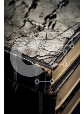 Intra Συλλεκτικό Ξύλινο Παζλ Plywood  4mm - Vintage στοίβα από παλιά βιβλία με ραγισμένα εξώφυλλα Σε Ξύλινο Κουτί - Διαστάσεις Puzzle: 10x10 cm – 25 κομμάτια