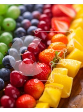 Σετ των 2 Intra Συλλεκτικό Ξύλινο Παζλ Plywood  4mm - Πολύχρωμη ποικιλία φρούτων με βατόμουρα, φράουλες και σμέουρα Σε Ξύλινο Κουτί - Διαστάσεις: 10x10 cm – 25 κομμάτια