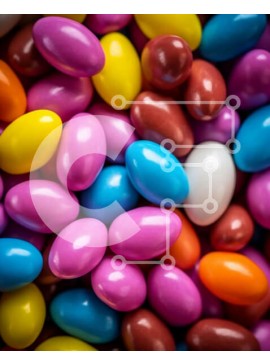 Σετ των 2 Intra Συλλεκτικό Ξύλινο Παζλ Plywood  4mm - Πολύχρωμα ζαχαρωτά και διάφορα ζαχαρωτά Σε Ξύλινο Κουτί - Διαστάσεις: 10x10 cm – 25 κομμάτια