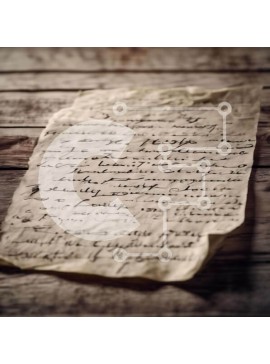 Intra Συλλεκτικό Ξύλινο Παζλ Plywood  4mm - Vintage χειρόγραφη επιστολή σε παλιό ξύλινο τραπέζι Σε Ξύλινο Κουτί - Διαστάσεις Puzzle: 10x10 cm – 25 κομμάτια