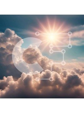 Intra Συλλεκτικό Ξύλινο Παζλ Plywood  4mm - Ήλιος που λάμπει μέσα από τα σύννεφα στον ουρανό Σε Ξύλινο Κουτί - Διαστάσεις Puzzle: 10x10 cm – 25 κομμάτια