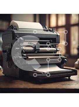 Intra Συλλεκτικό Ξύλινο Παζλ Plywood  4mm - Vintage γραφομηχανή σε ξύλινο τραπέζι Σε Ξύλινο Κουτί - Διαστάσεις Puzzle: 10x10 cm – 25 κομμάτια