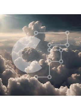 Intra Συλλεκτικό Ξύλινο Παζλ Plywood  4mm - Αεροφωτογραφία των λευκών σύννεφων στον ουρανό Σε Ξύλινο Κουτί - Διαστάσεις Puzzle: 10x10 cm – 25 κομμάτια