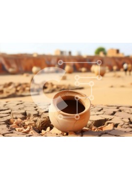 Intra Συλλεκτικό Ξύλινο Παζλ Plywood  4mm - Πήλινο δοχείο σε ανοιχτό πεδίο Σε Ξύλινο Κουτί - Διαστάσεις: 10x10 cm – 25 κομμάτια