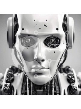 Intra Συλλεκτικό Ξύλινο Παζλ Plywood  4mm - Τεχνητά ευφυές ρομπότ με ακουστικά Σε Ξύλινο Κουτί - Διαστάσεις Puzzle: 10x10 cm – 25 κομμάτια