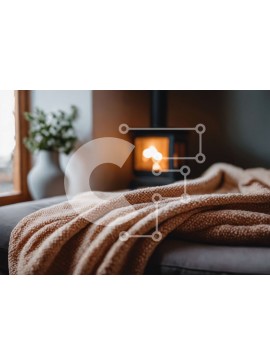 Intra Συλλεκτικό Ξύλινο Παζλ Plywood  4mm - Άνετη κουβέρτα και τζάκι σε ένα χαλαρωτικό σαλόνι Σε Ξύλινο Κουτί - Διαστάσεις Puzzle: 10x10 cm – 25 κομμάτια