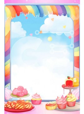 Σετ των 2 Intra Συλλεκτικό Ξύλινο Παζλ Plywood  4mm - Πολύχρωμο επιδόρπιο κορνίζα με φόντο ουράνιου τόξου Σε Ξύλινο Κουτί - Διαστάσεις: 10x10 cm – 25 κομμάτια