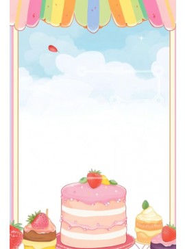 Σετ των 2 Intra Συλλεκτικό Ξύλινο Παζλ Plywood  4mm - Πολύχρωμο κέικ κινουμένων σχεδίων και εμφάνιση φρούτων Σε Ξύλινο Κουτί - Διαστάσεις: 10x10 cm – 25 κομμάτια