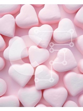 Σετ των 2 Intra Συλλεκτικό Ξύλινο Παζλ Plywood  4mm - Ροζ Marshmallow σε σχήμα καρδιάς Σε Ξύλινο Κουτί - Διαστάσεις: 10x10 cm – 25 κομμάτια