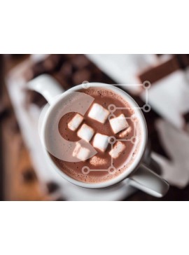 Σετ των 2 Intra Συλλεκτικό Ξύλινο Παζλ Plywood  4mm - Ζεστή σοκολάτα με Marshmallows και τσιπς σοκολάτας Σε Ξύλινο Κουτί - Διαστάσεις: 10x10 cm – 25 κομμάτια