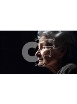 Intra Συλλεκτικό Ξύλινο Παζλ Plywood  4mm - Σοβαρή ηλικιωμένη γυναίκα με λευκή μπλούζα και σκούρο σακάκι Σε Ξύλινο Κουτί - Διαστάσεις Puzzle: 10x10 cm – 25 κομμάτια